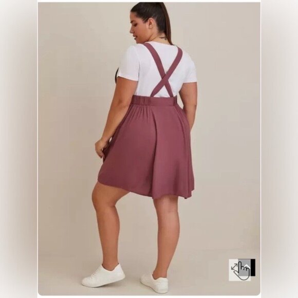 Torrid Mauve Mini Challis Skirtall - Picture 2 of 9